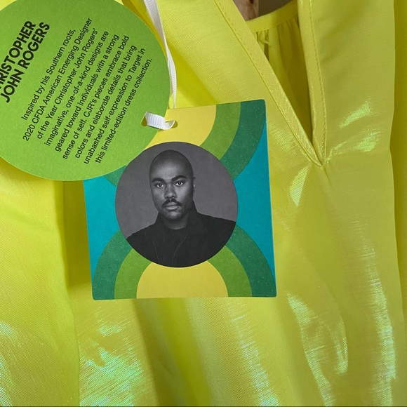 Christopher John Rogers Puff Sleeve Volume Dress - Picture 12 of 12